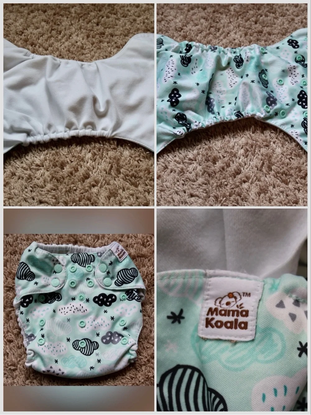 Reusable Kids Diaper Cover - Cloud & Galaxy Prints (Multi)